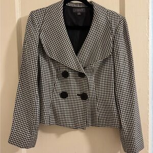 Black and White Houndstooth Women's Jacket